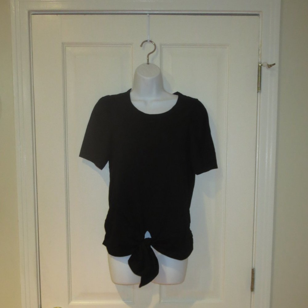 Boston Proper Black knit to Tie waist S